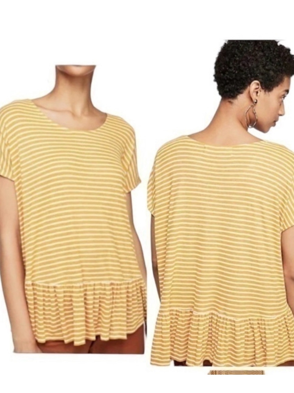 Peplum Striped Shirt